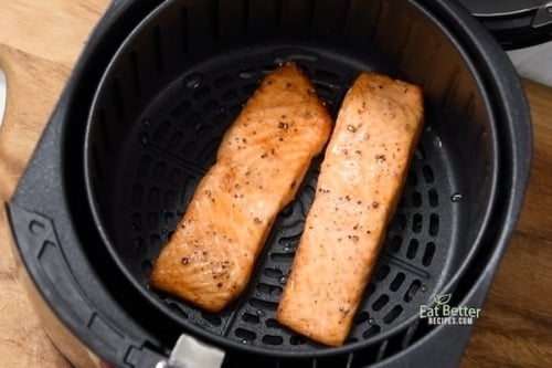 cooked salmon in air fryer