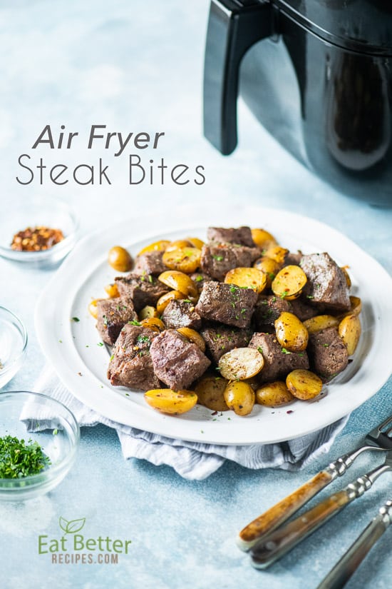 Best Air Fryer Steak Bites Recipe with Mushrooms SUPER DELICOUS!