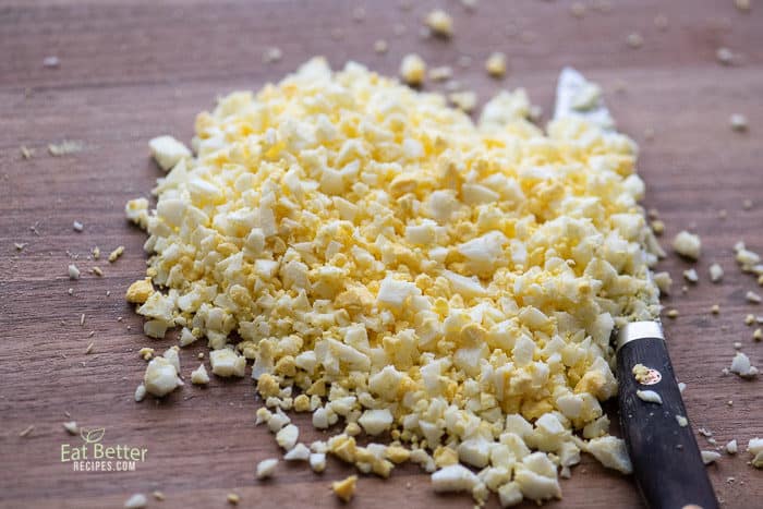 Chopped boiled eggs