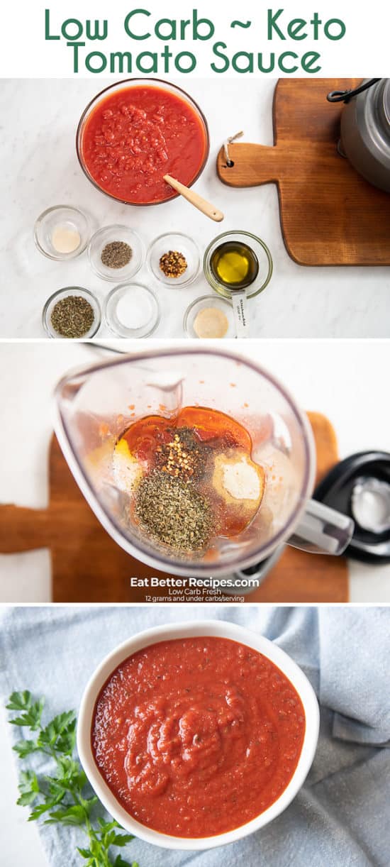 Low Carb Tomato Sauce in 5 Minutes KETO, NO ADD SUGAR Eat Better