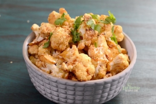 Sriracha cauliflower in a bowl