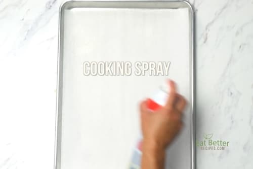 Spraying parchment with oil