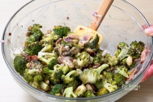 Roasted broccoli salad