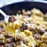 How to Cook Spaghetti Squash Recipe with Sausage | EatBetterRecipes.com